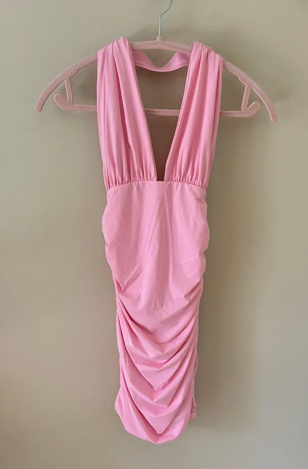 Edikted Pink Mini Dress - Image 2
