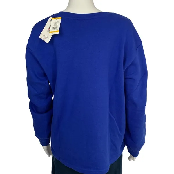 Champion Hampton University Pirates Womens Blue Sweatshirt Size M Medium NWT - Image 2