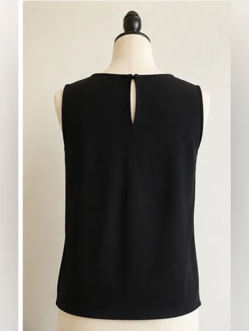 Vince Camuto Black Sleeveless Tie Hem Blouse Top Size Large NWT - Image 2