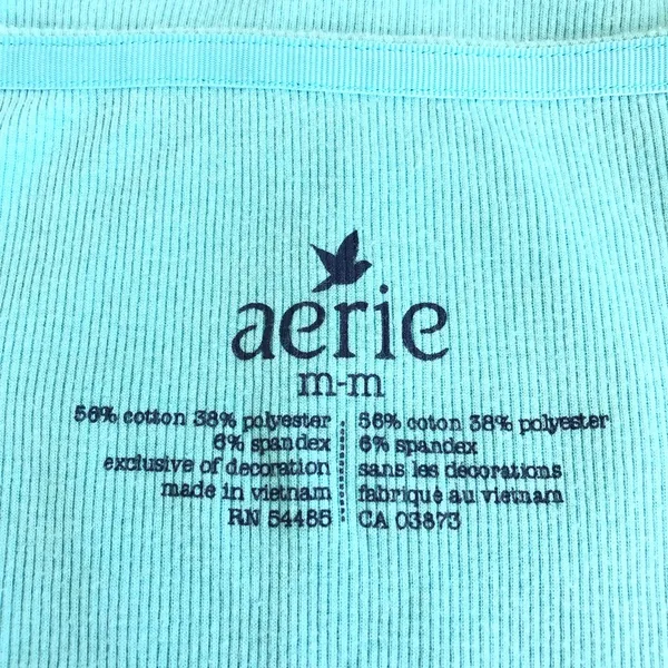 Aerie Ribbed Blue Basic Tank Top M - Image 6