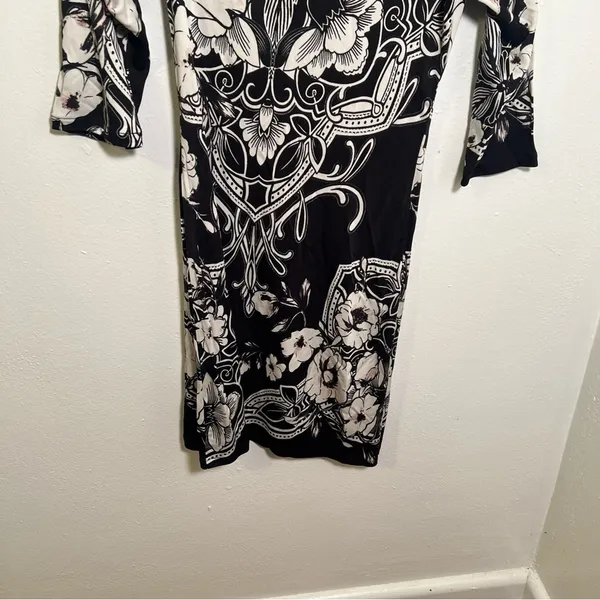White House Black Market Women's Size Small Off Shoulder Mini Tunic Dress Black - Image 7