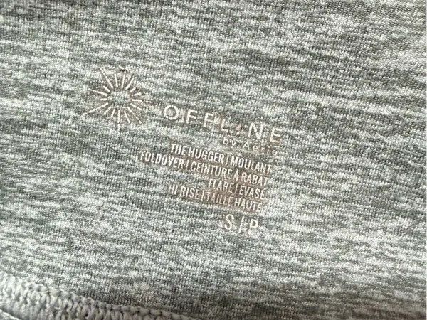 OFFLINE By Aerie Hugger Foldover Flare Leggings Gray Small - Image 5
