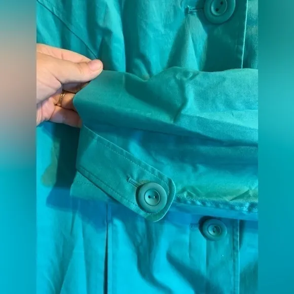 Pendleton Women’s Jacket Large Turquoise Button‎ Down Cotton Classic Lightweight - Image 5