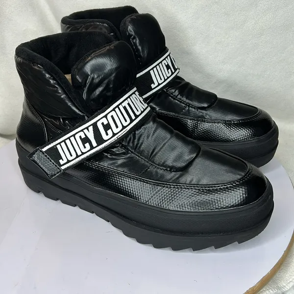Juicy Couture Women's Black Veronica Winter Platform Boots size 9. - Image 3