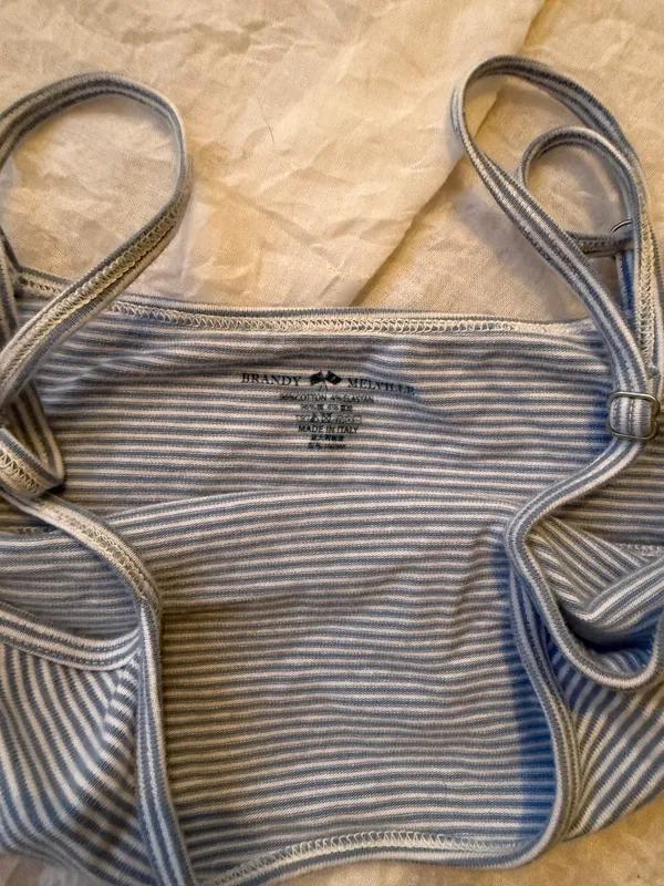 Brandy Melville blue striped baby tank - Image 2
