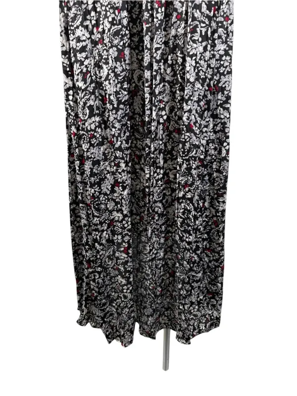 ZARA Satin Floral Sleeveless Midi Dress Size Medium - Image 8