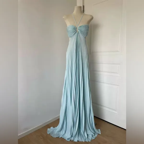 ALC Frank Moira Satin Pleated Maxi Dress 2 - Image 6