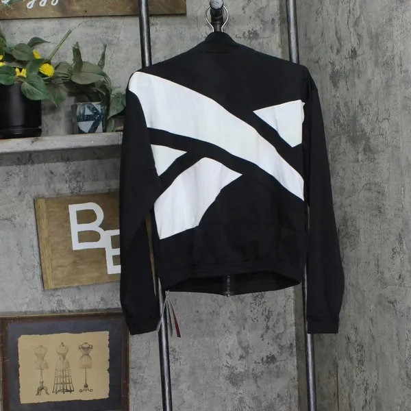 NWT Reebok Womens Banded Track Jacket IT5643 Black / White S - Image 8