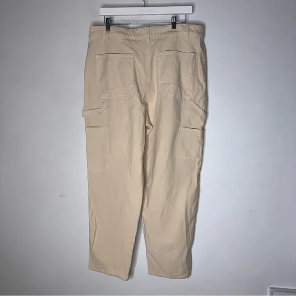 Wilfred Free Pants‎ Beige Modern Utility High Rise Aritzia Ladies Casual Size 16 - Image 2