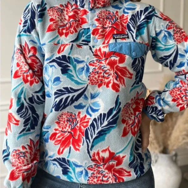 Patagonia Synchilla Fleece Floral RARE H4 - Image 4