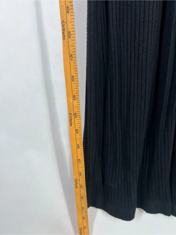 Reformation‎ Black Ribbed Wide-Leg Jumpsuit with Tie Waist - Image 11