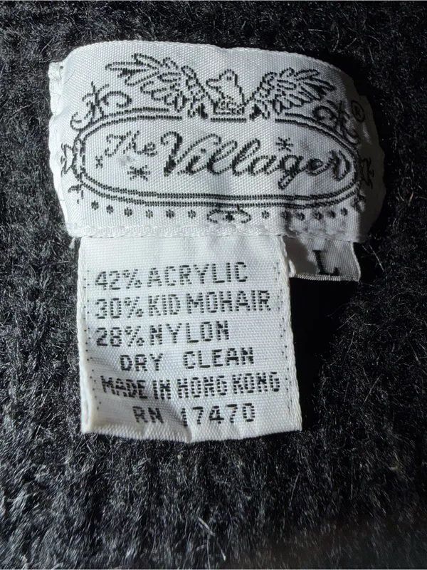 Super Cute Vintage 1980s Villager Mohair Frog Toggle Vest - Image 5