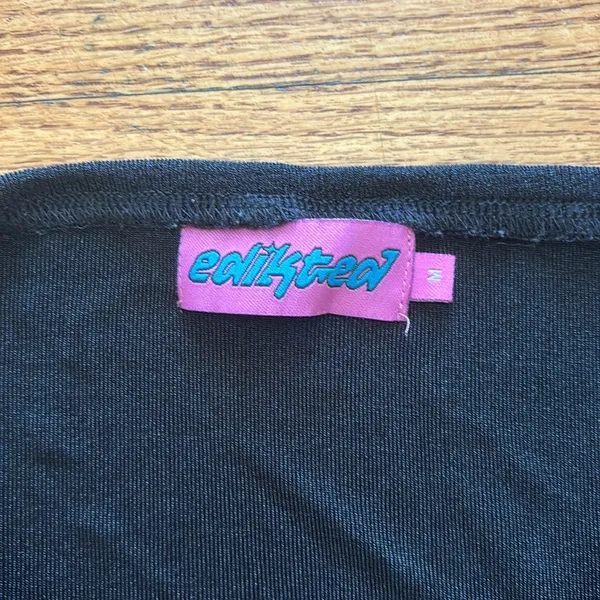 Edikted Black Sparkly Maxi Skirt - Image 2