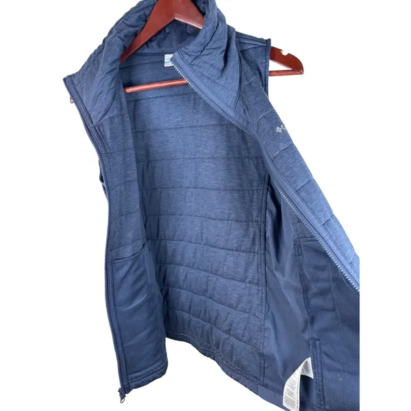 Columbia Place‎ to Place Vest Women Size S Blue Quilted Full Zip Funnel Neck - Image 9