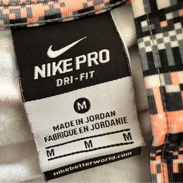 NIKE Pro Dri-Fit Hyperwarm Aztec Print 1/2 Zip Pullover Long Sleeve Top Sz. M - Image 16
