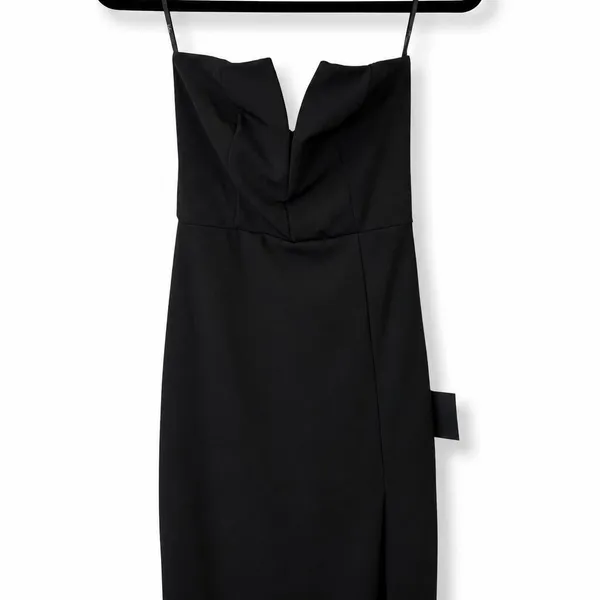 NEW Lulus Dedicated To Glamour Black Strapless Maxi Dress Gala-Ready Gown Small - Image 6