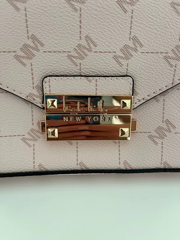 Nicole Miller Pink Mini Crossbody Purse - Image 5