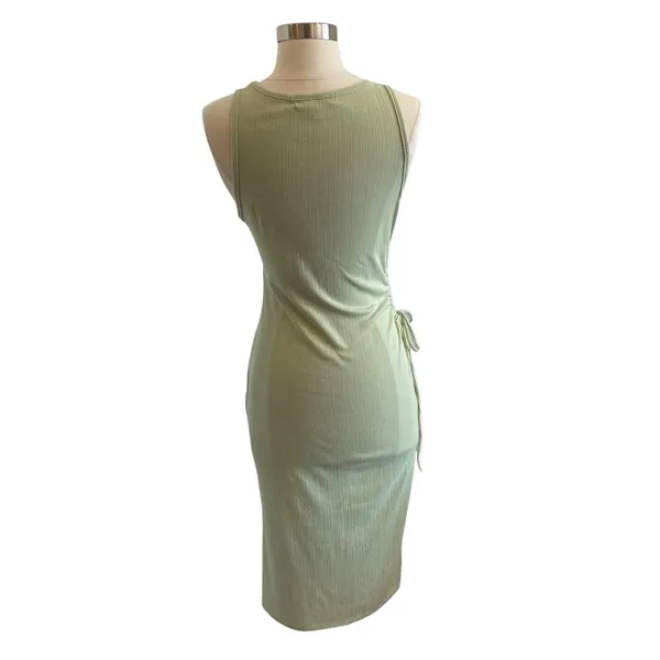 Sleeveless Knit Midi Dress With Cut Out Tie Side By Planet Gold - Image 8