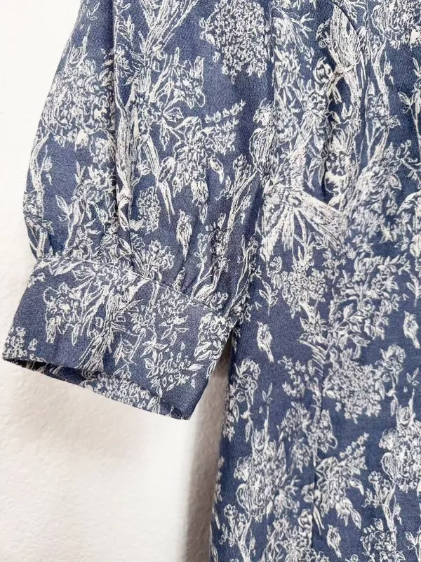 En Saison Jodie Mini Dress Denim Natural $136 Small - Image 3