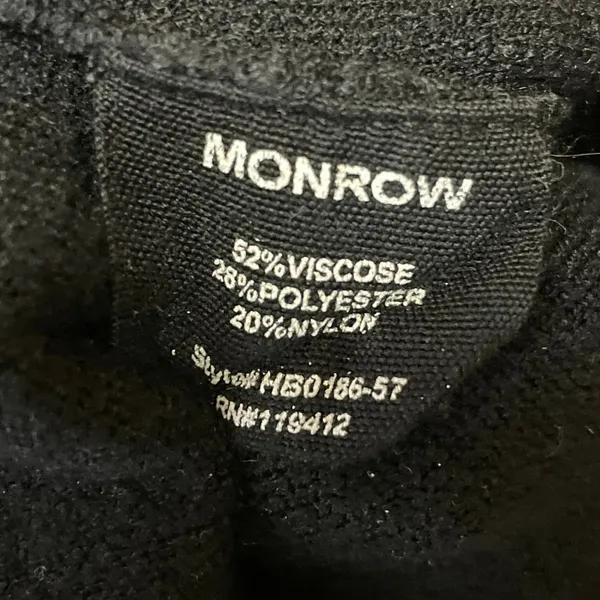 Monrow Women's Black High Waisted Pull On Pocket Tapered Jogger Pants Size S - Image 5