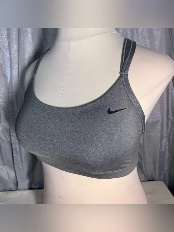 Nike Gray Double-Strap Low-Impact Sports Bra - Image 15