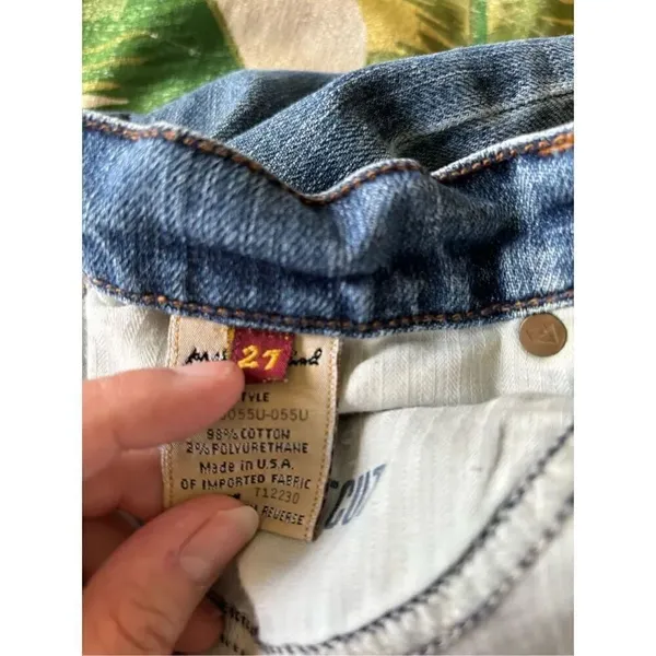 7 For All Mankind Bootcut Jeans Medium Wash Low Rise Size 27 - Image 3