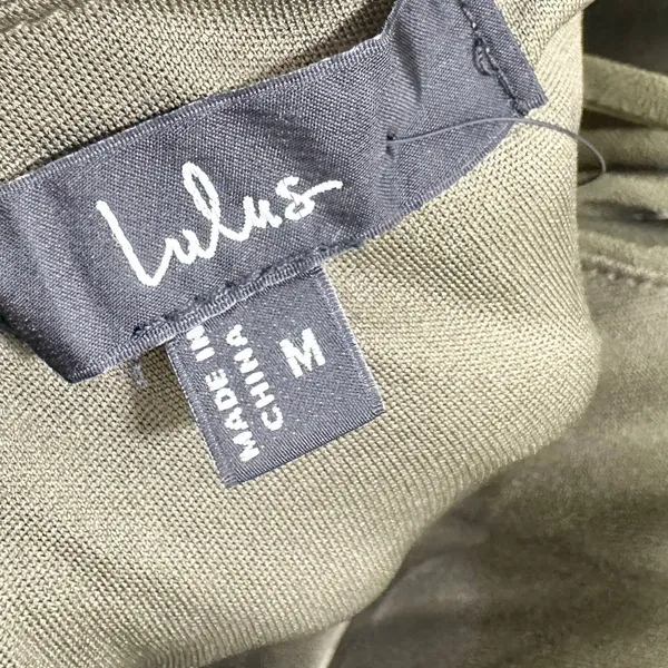 Lulus Marveled Beauty Olive Green Sleeveless Tie-Front Maxi Dress Medium NWT - Image 10