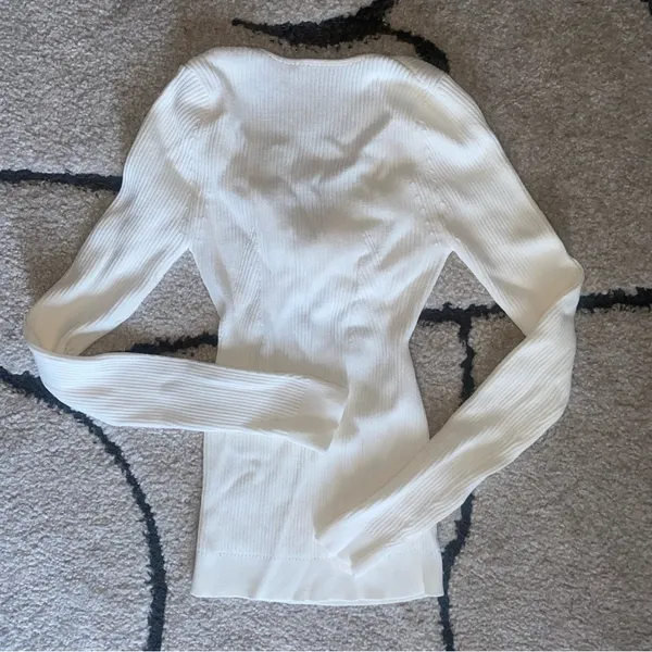 ASOS DESIGN sweater with twist back detail in cream - Image 3