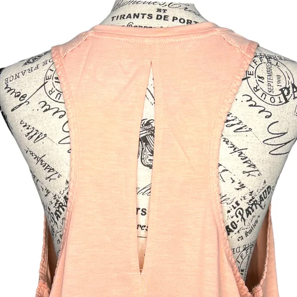 Old Navy (XL) Active Go-Dry Peach Braid Detail Raw Hem Slit Back Tank - Image 9