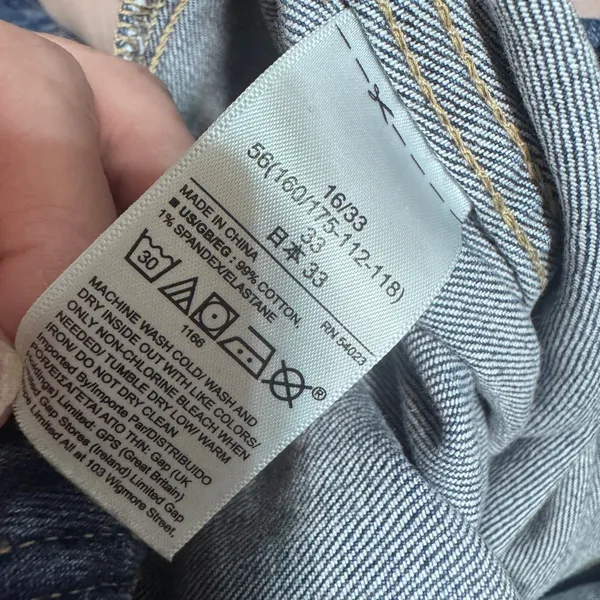 Gap High Rise Wide Leg Crop Jeans Medium Indigo Denim Size 16/33 - Image 6