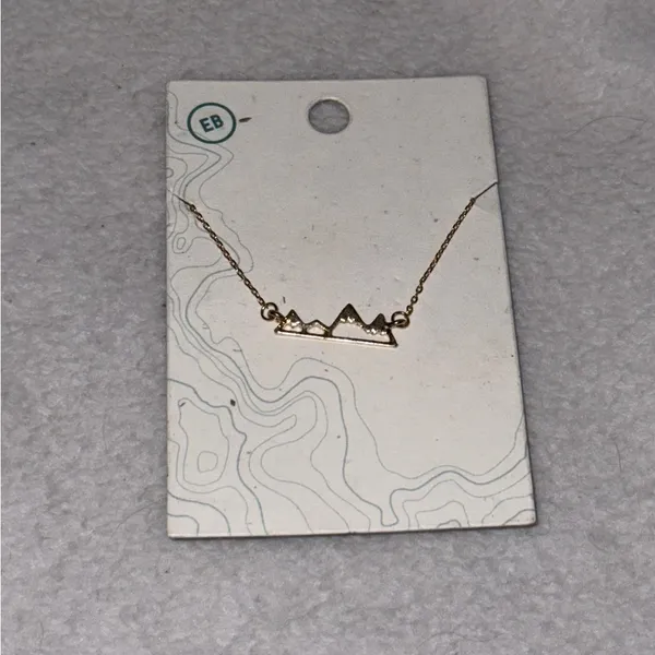 Mountain Necklace NWT Gold - Image 3