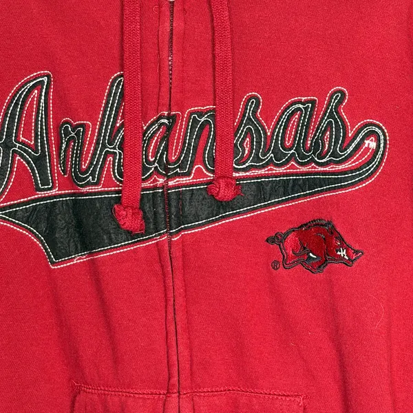 Arkansas Razorbacks Women's Full Zip Hoodie Jacket M - Image 3