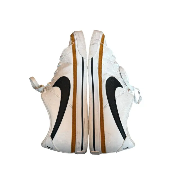 Nike Court Legacy White Black Desert Ochre Leather Sneakers Casual Lace-Up Shoes - Image 4