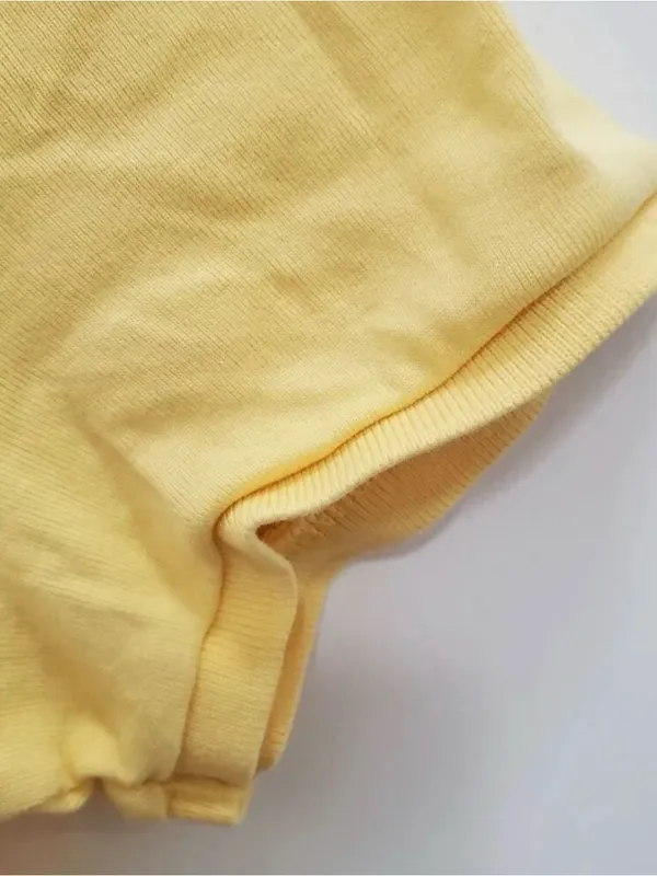 Lauren Ralph Lauren Vintage Women's Yellow Preppy Embroidered‎ Crest Polo Size M - Image 5