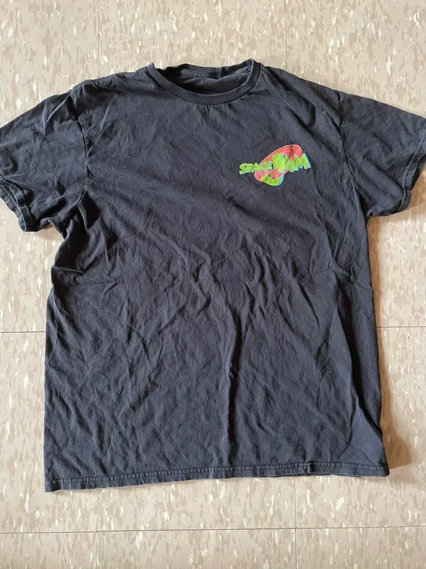 Looney Tunes original space jam double sided black large t shirt good condition - Image 2