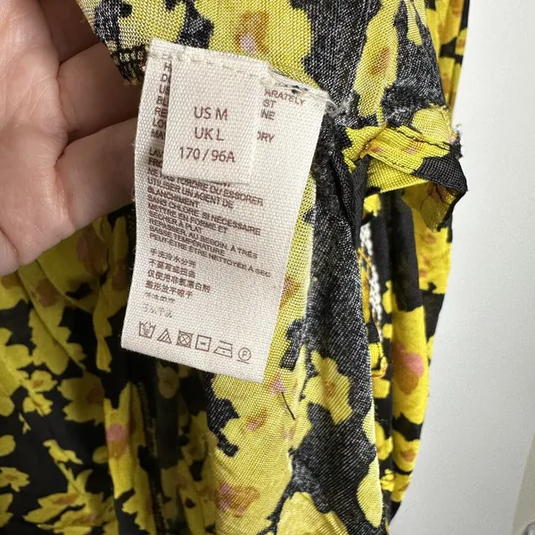 Free People Love Letter Tunic Mini Dress Women's Long Sleeve Yellow Size M - Image 5