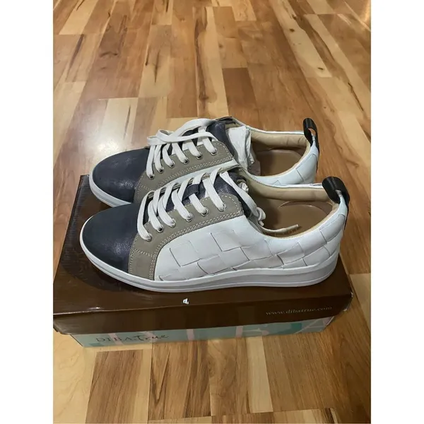 Diba True Yuliana Black White Leather Sneaker Size 8.5 New With Box - Image 5