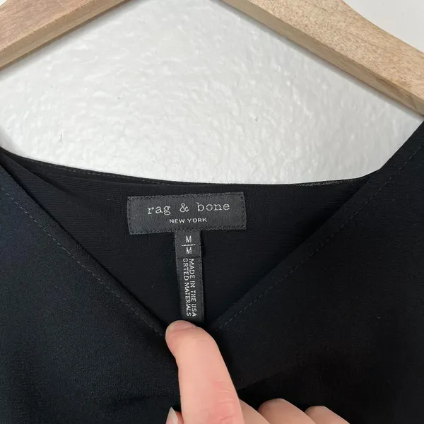 Rag & Bone Black Sleeveless blouse Layered Asymmetrical Hem Top M - Image 4