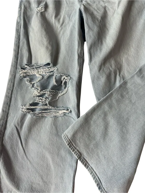 American Eagle Super High- Rise Baggy Wide Leg Ankle Jeans - Image 6