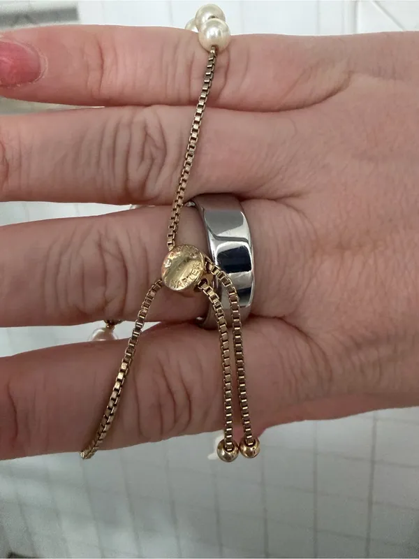Charter Club White Pearl and Crystal Slider Bracelet - Image 5