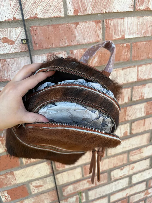 Trinity Ranch Cowhide Backpack - Image 5