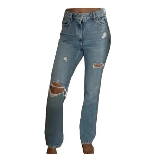 Garage 100% Cotton High Rise Boyfriend Jeans Sz 23 Vintage Fit Distressed Denim - Image 13