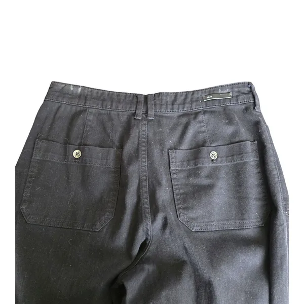 Anthropologie Pilcro Black Denim Wide‎ Leg Pants Size: 28 - Image 5