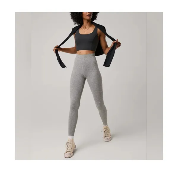 Aerie Offline Heather Grey The Hugger Leggings Size Large - Image 6