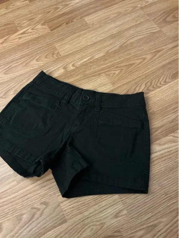 Y2K Unionbay Black Low Rise Shorts Size 1 (25W) - Image 2