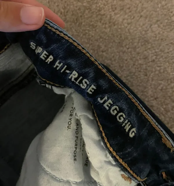 American Eagle Super hi-rise Dark Wash Jeggings - Image 6