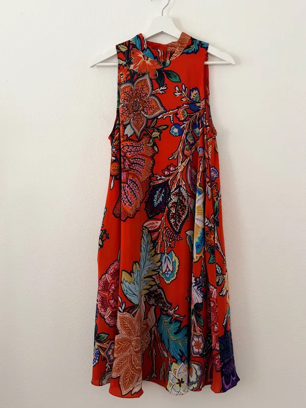 Anthropologie Maeve Larkhill Silk Trapeze Swing Dress S - Image 7