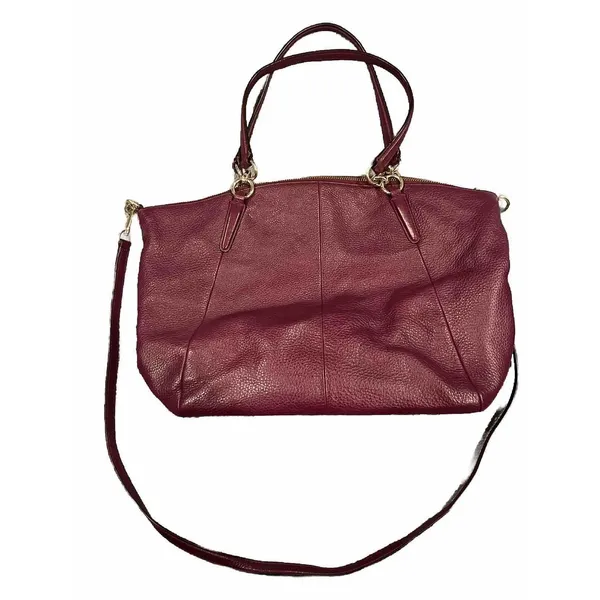 EUC COACH Prairie Cherry-Red Crossbody Bag Purse Crossbody‎ Strap+double Handles - Image 2