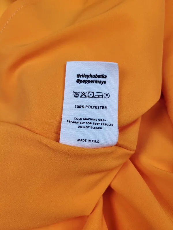 Riley Hubatka x Peppermayo Orange Satin One Shoulder Mini Dress Size US 8 - Image 15