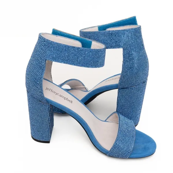 Jeffrey‎ Campbell - Blue Sparkly Lindsay Heel - Image 11